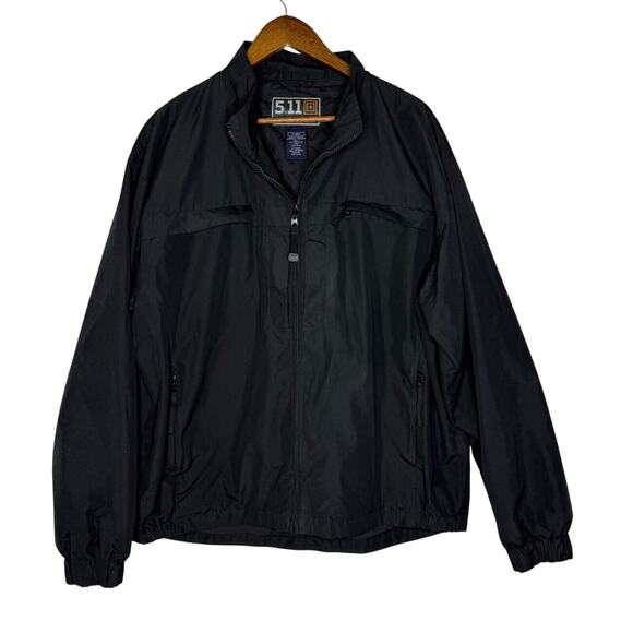 5.11 Tactical Series Men's Large Black Windbreaker Lightweight Zip-Up Jacket - Picture 1 of 6